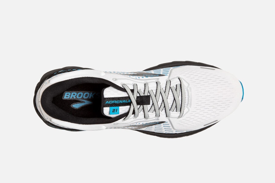 Brooks Adrenaline GTS 21 Road Running Shoes - Mens - White/Black/Blue - MP5027864